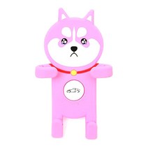 차량용 송풍구 댕댕이 핸드폰 거치대, 1개, 이리오개 핑크