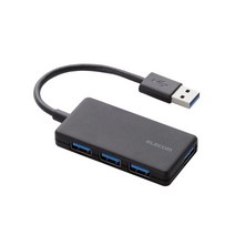 엘레컴 4포트 컴팩트 USB 3.0 허브 U3H-A416B, 블랙