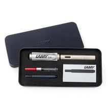 라미 만년필 룩스 틴케이스 기프트세트, F, 팔라듐