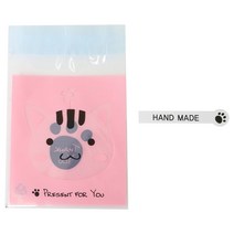황씨네도시락 접착 애니멀 봉투 고양이 30p + 발바닥 핸드 메이드 화이트 30p, 1세트