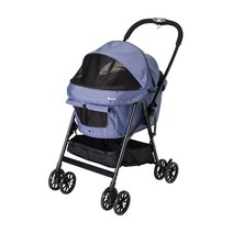 콤펫 미리클랜 라이트 다견용 중형견 유모차, 네이비블루