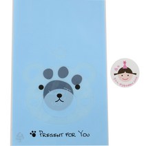 황씨네도시락 비접착 애니멀 봉투 곰 50p + 고깔 걸 스티커 50p, 1세트