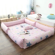 이블랑 유아범퍼쿠션 소형 4p + 대형 2p + 카페트 대형 세트 스몰스타, 인디핑크