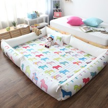 이블랑 유아범퍼쿠션 소형 4p + 대형 2p + 카페트 대형 세트 뉴트로이, 화이트