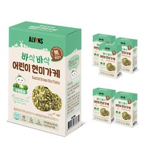 엘빈즈 바삭바삭 어린이 현미가케 푸른마을, 클로렐라 + 양배추 + 시금치 + 브로콜리, 6개입