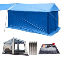 오빌 라운지 쉘터 익스페디션 텐트 + 이너텐트 + 사이드폴 + 그라운드시트, 블루, 1세트