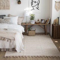 엘레나하임 멜란지 태슬 코튼 러그