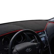 네임드컴퍼니 Origin 전면 논슬립 대쉬보드커버 블랙베이스 레드스티치, 현대, 싼타페TM(18년 센터스피커 유)