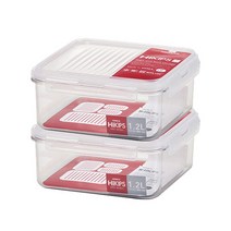 코멕스 하이킵스 밀폐용기 정3호 투명 1200ml, 1세트, 2p