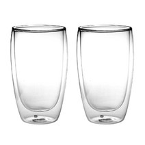 인블룸 이중 유리컵 450 ml, 2개