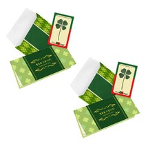 럭키심볼 행운의 선물 네잎클로버 생화 국기 고급 카드 + 봉투세트, 포루투갈, 2세트
