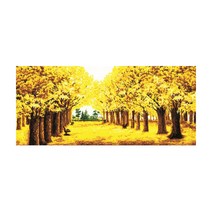 ZKF 십자수 DIY 세트, 1세트, 황금 빛 가을길 B