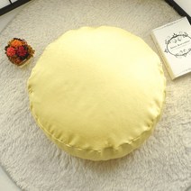 나비손길 원형 입체 쿠션 마이크로솜포함, 노랑