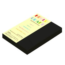 종이문화 뉴씨플레인 양면색상지 A6 No47 검정색, 200개입