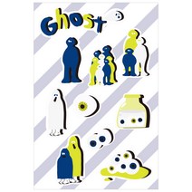 스티키데코 포인트 스티커 고스트패밀리, 네이비옐로우맥스, 1세트