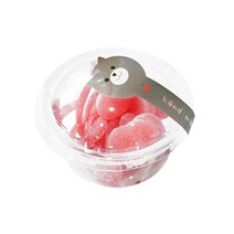 도나앤데코 미니 투명과일컵170ml 20p + 롤리팝 handmade 스티커 곰 브라운 20p, 1세트