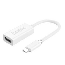 Basix C타입 to HDMI Macbook 컨버터 화이트, TypeC to HDMI