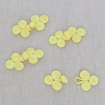 해피베어스 달팽이 매듭단추 4p, 옐로우, 3개입