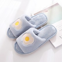 DM 알럽홈 과일자수 여성 거실화, 블루, 1개