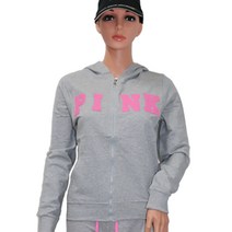 PINK 여성용 트레이닝복 후드 집업