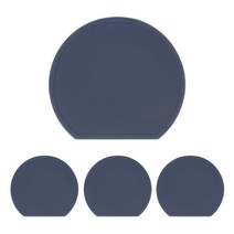 에이드엘 하프문 실리콘 컵받침 4P, 퍼플