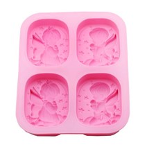 리브레캔들 수제 아기기도 4구 실리콘 석고방향제 캔들 비누 몰드, 랜덤발송