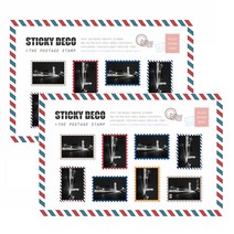 스티키데코 우표 스티커 8p 세트, 077 런던의 야경 그리고 빛의 속도, 2세트