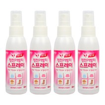 리빙굿 정전기방지 스프레이 로즈향, 60ml, 4개입