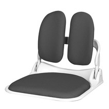 청심의자 접이식 좌식의자 듀얼폴더 DF-WH900 화이트바디 패브릭, 블랙