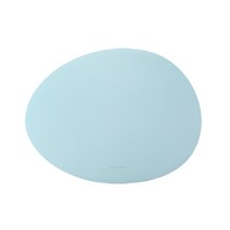 케라미카 실리콘 식탁매트 조약돌타입, 스카이블루, 가로 43cm x 세로 33cm x 두께 1.4mm, 1개