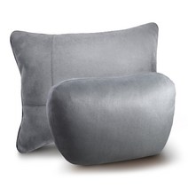 삼에스 S급 차량용 목쿠션 + 허리쿠션, 그레이