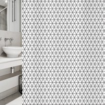 디자인수풀 샤워 커튼 북유럽 스타일 SC465 S 1520 x 1880 mm + 플라스틱 고리, 1세트