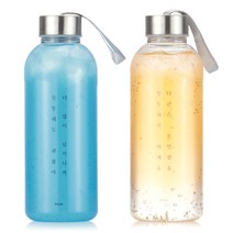 비프로젝트 트라이탄 뚱뚱한 보틀 600ml 2종세트, 블랙, 레드