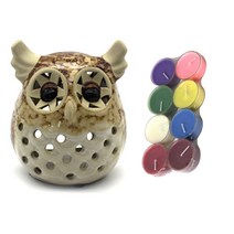 올레비엔 흰뿔부엉이 캔들홀더세트, 브라운