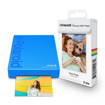 폴라로이드 Mint Printer 스마트폰 포토 프린터 블루   인화지 20p, POLMP02