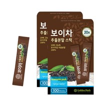 골든허브 20배 농축 보이차 추출분말 스틱 100p, 1g, 100개입, 2개