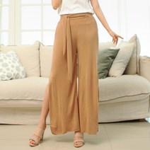 하이앤로우 여성용 찰랑 옆트임 리본바지