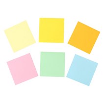 톡톡팬시 컬러 떡메모지 베이직 6종 세트, 혼합 색상, 1세트
