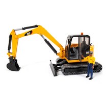 브루더 CAT 미니 엑스커베이터 피규어세트 BR02466, 혼합 색상