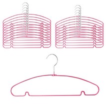 데코즈인 코팅 라운드 심플 옷걸이, 핑크, 20개입
