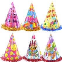 파티쇼 홀로그램생일고깔모자 왕관 4p + 스마일 4p + 케익 4p + 풍선 4p + 파티 4p + 머핀 4p, 혼합 색상, 1세트