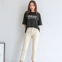 토마토팩토리 여성용 코튼 스판 슬림 일자팬츠 1876