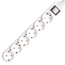 이놀 통합절전형 멀티탭 6구 화이트, 2.5m, 1개