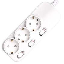 이놀 개별절전형 멀티탭 3구 화이트, 4.5m, 1개