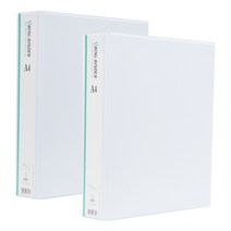 청운 D링바인더 5cm A4 3공, 백색, 2개