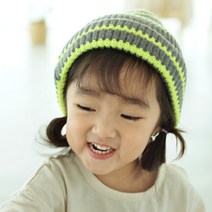 우주아이 아동용 네온스트라이프 모자
