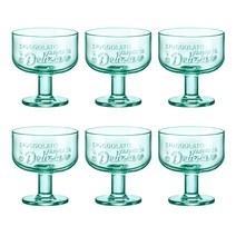 보르미올리 그래픽 디저트잔 250ml, 그린, 6개