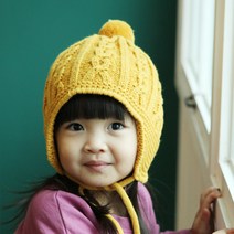 우주아이 유아용 방울꽈배기모자