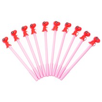 파티팡 캐릭터볼펜 공룡 0.5mm, 핑크, 10개
