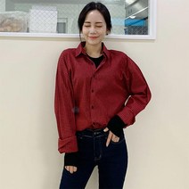 오키진 여성용 헤롯체크 남방셔츠